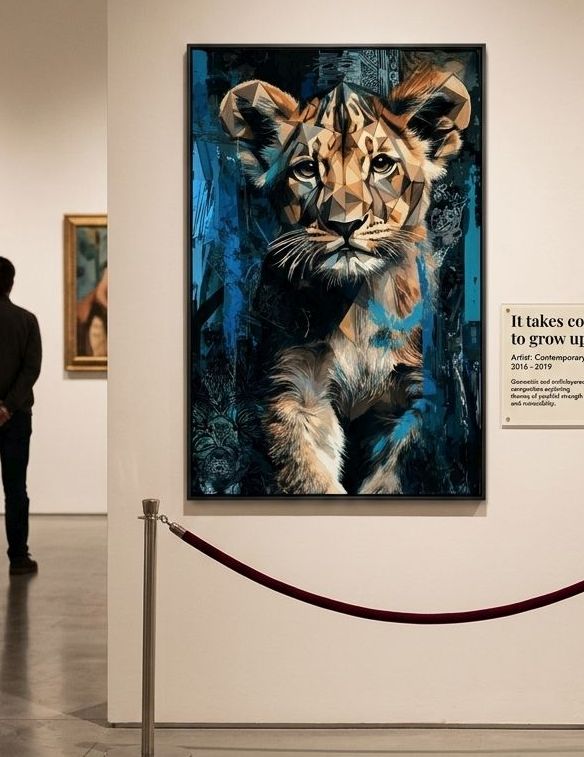 ArteDiAlina.com painting: It takes courage to grow up